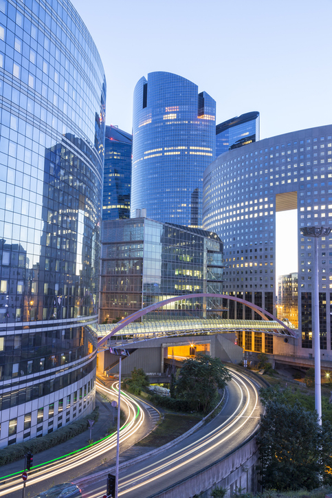 Financial District La Defense in Paris, France